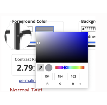 Use the colour picker via the colour box to select particular colours from your canvas page or document.