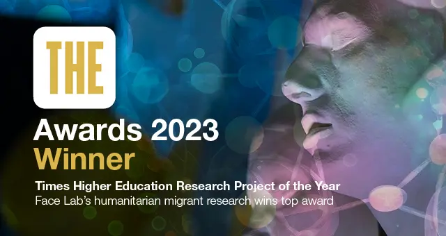 Face Lab's humanitarian migrant research wins Times Higher Education Research Project of the Year.